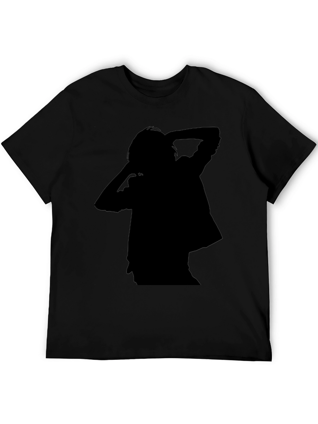 Mens Black T-Shirt with Silhouette Design