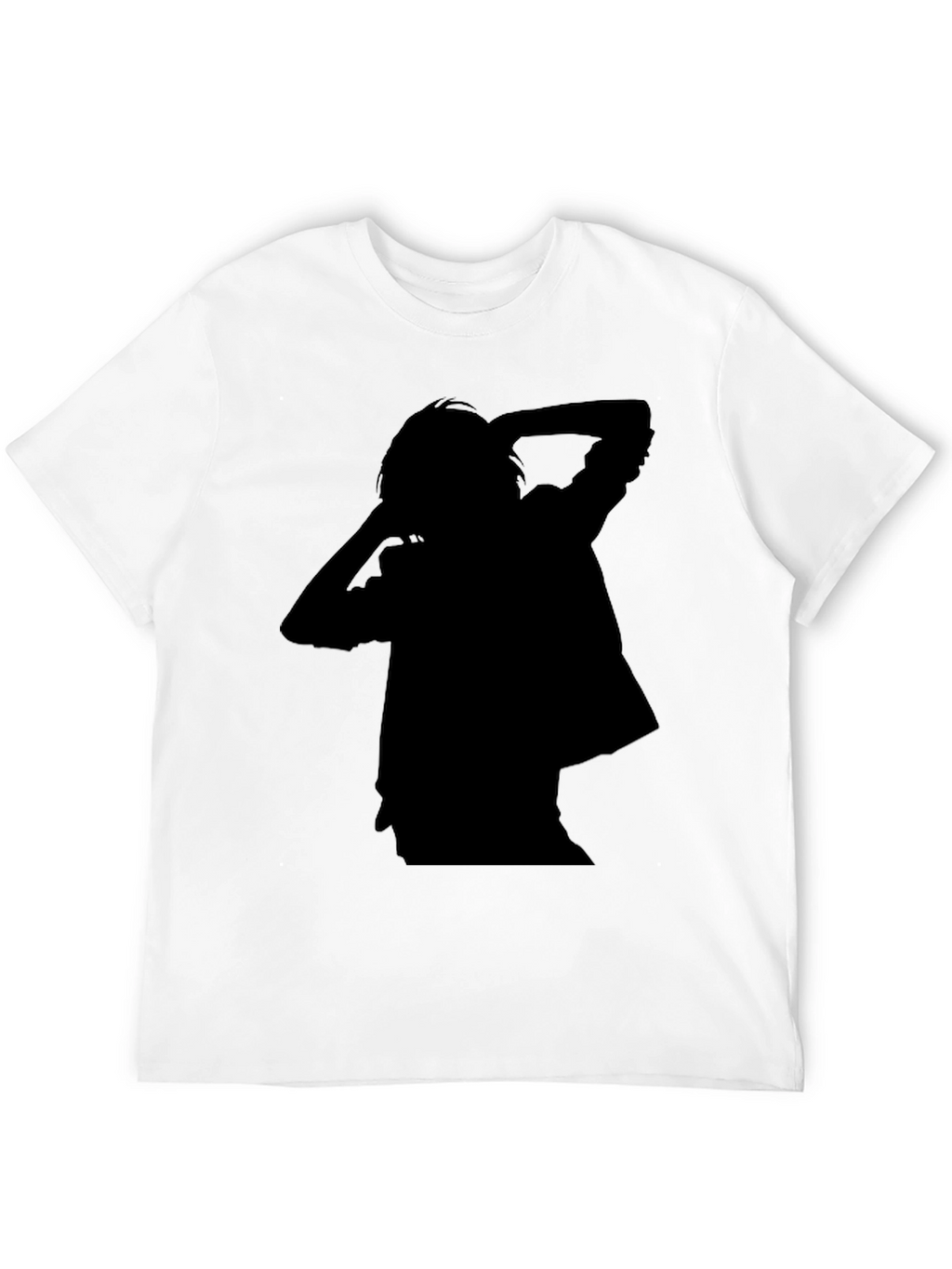 Mens Black T-Shirt with Silhouette Design