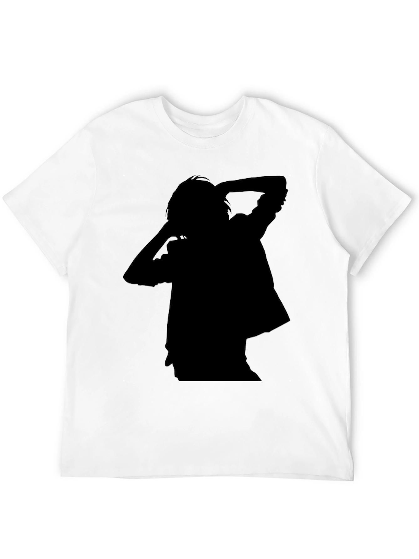 Mens Black T-Shirt with Silhouette Design