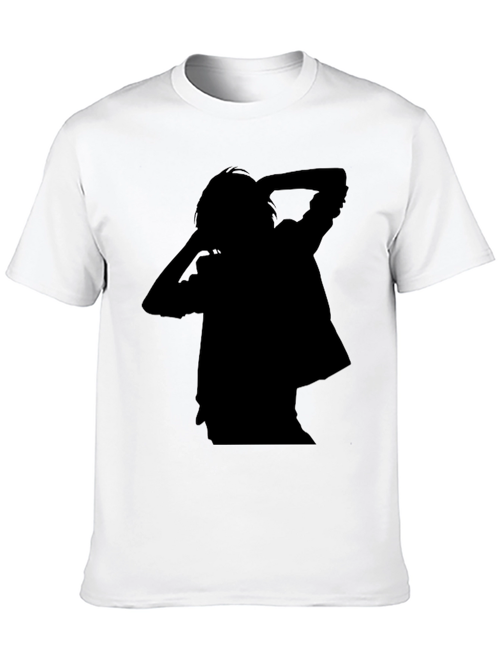 Mens Black T-Shirt with Silhouette Design