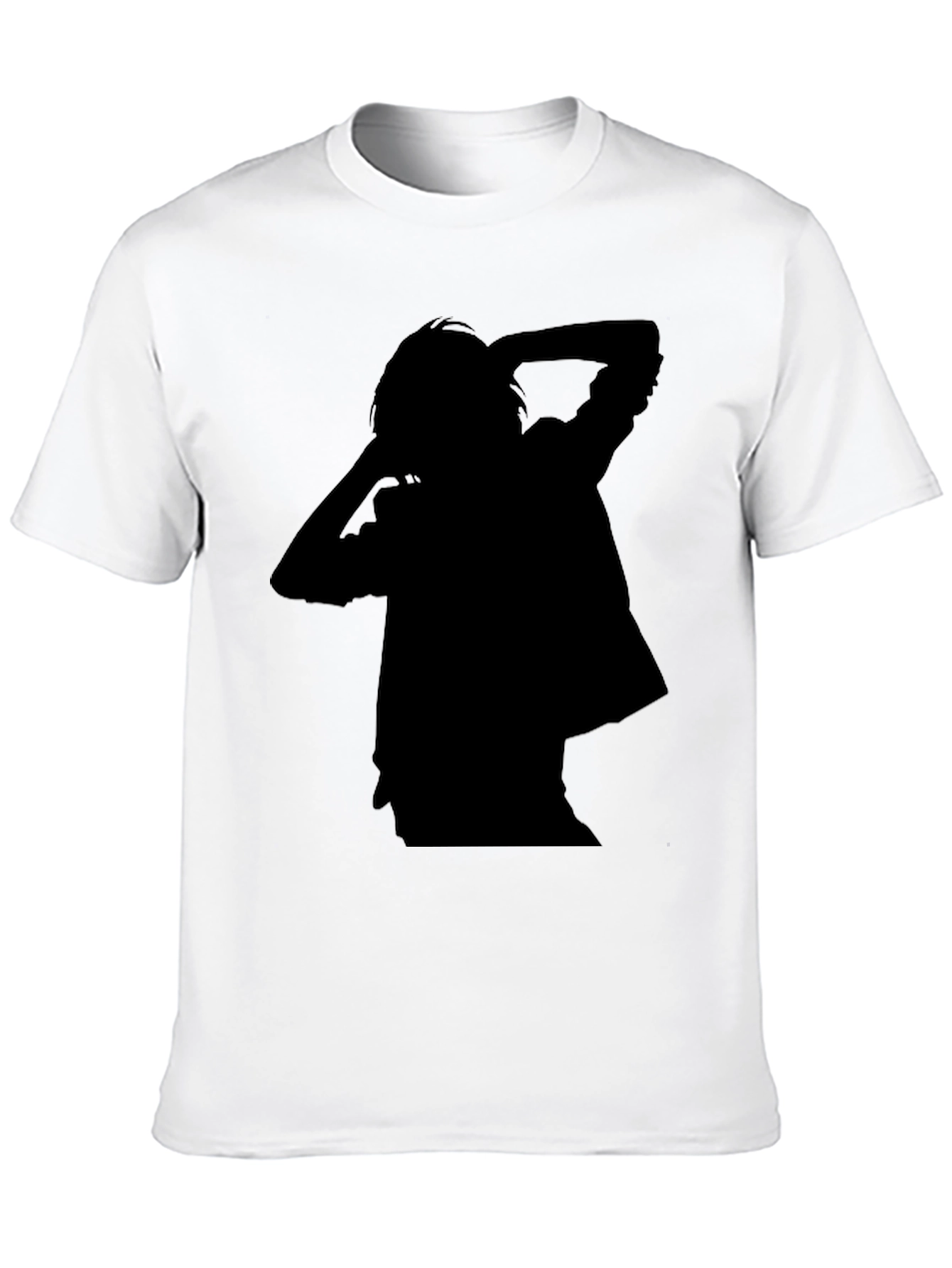 Mens Black T-Shirt with Silhouette Design