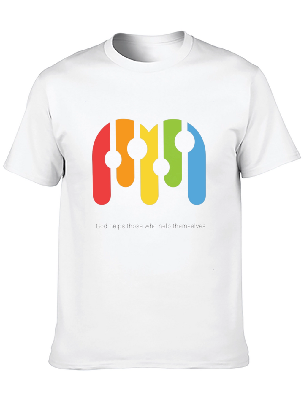 Retro Rainbow Graphic Black T-Shirt