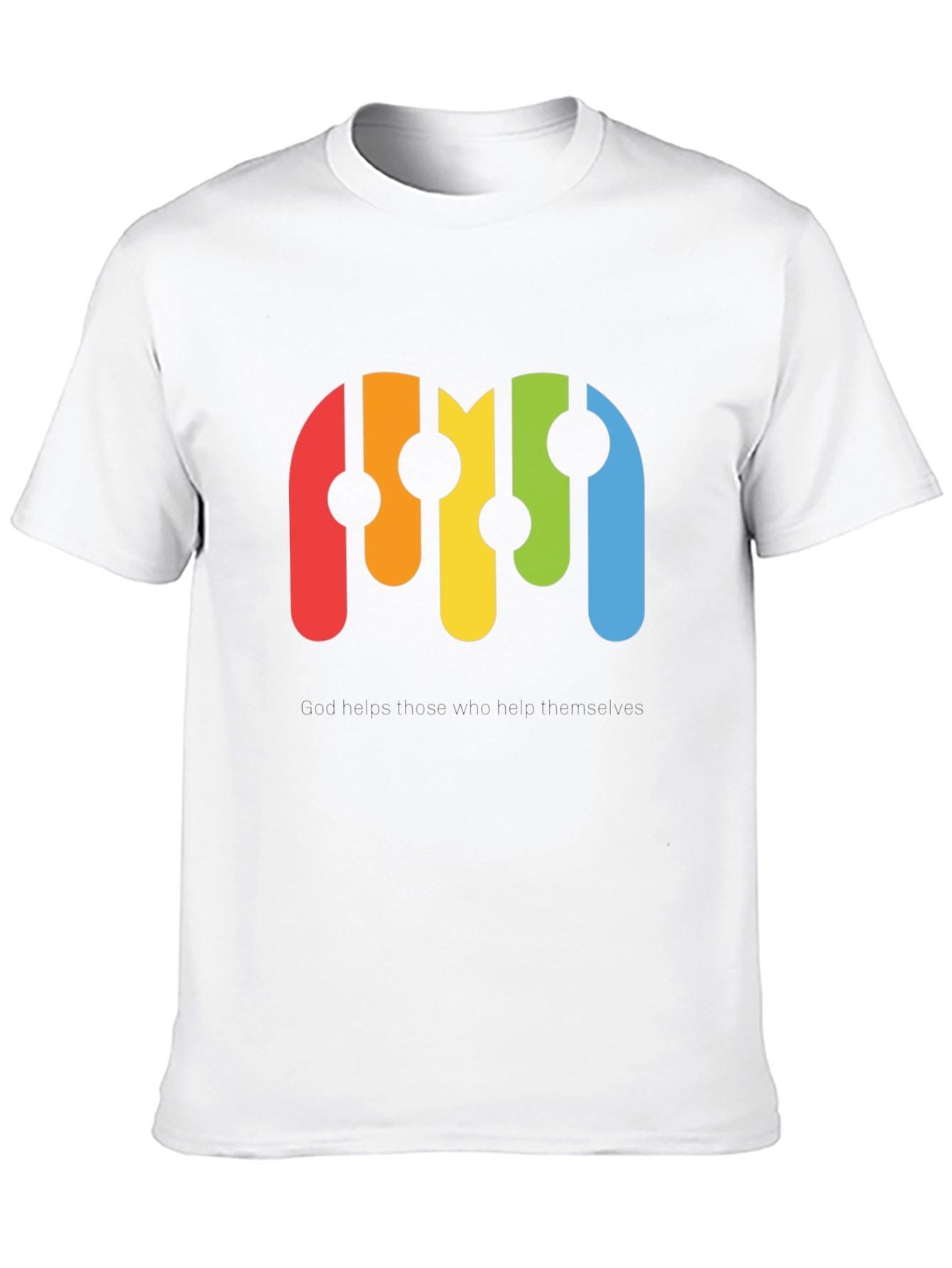 Retro Rainbow Graphic Black T-Shirt