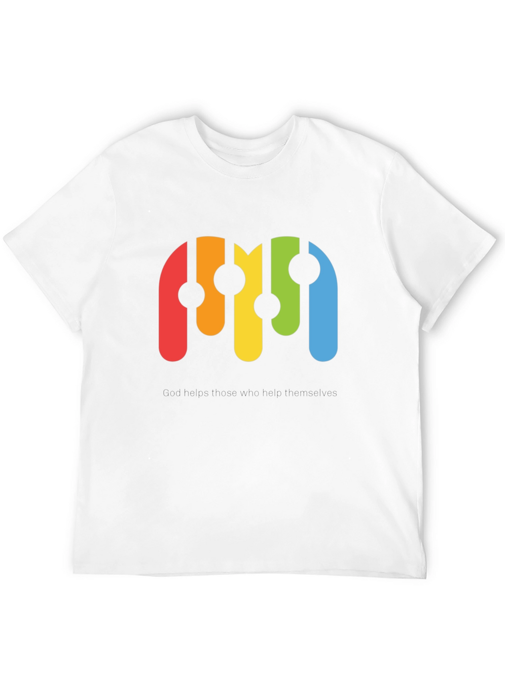 Retro Rainbow Graphic Black T-Shirt