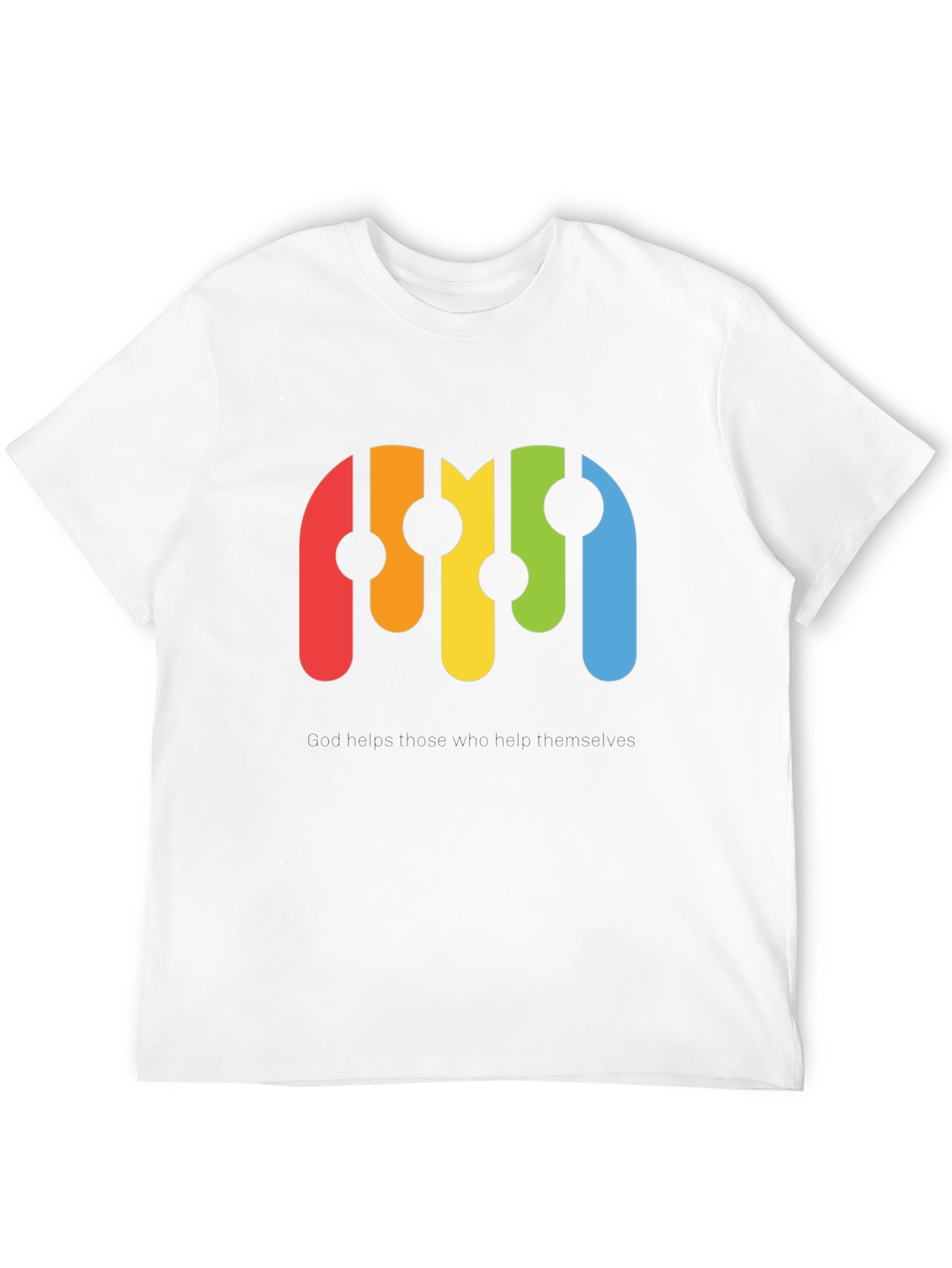 Retro Rainbow Graphic Black T-Shirt