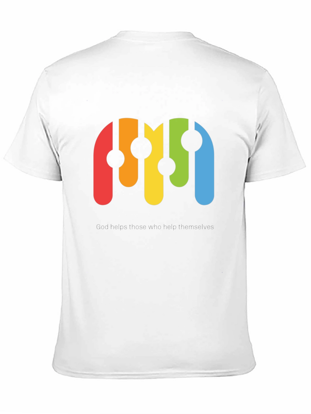 Retro Rainbow Graphic Black T-Shirt