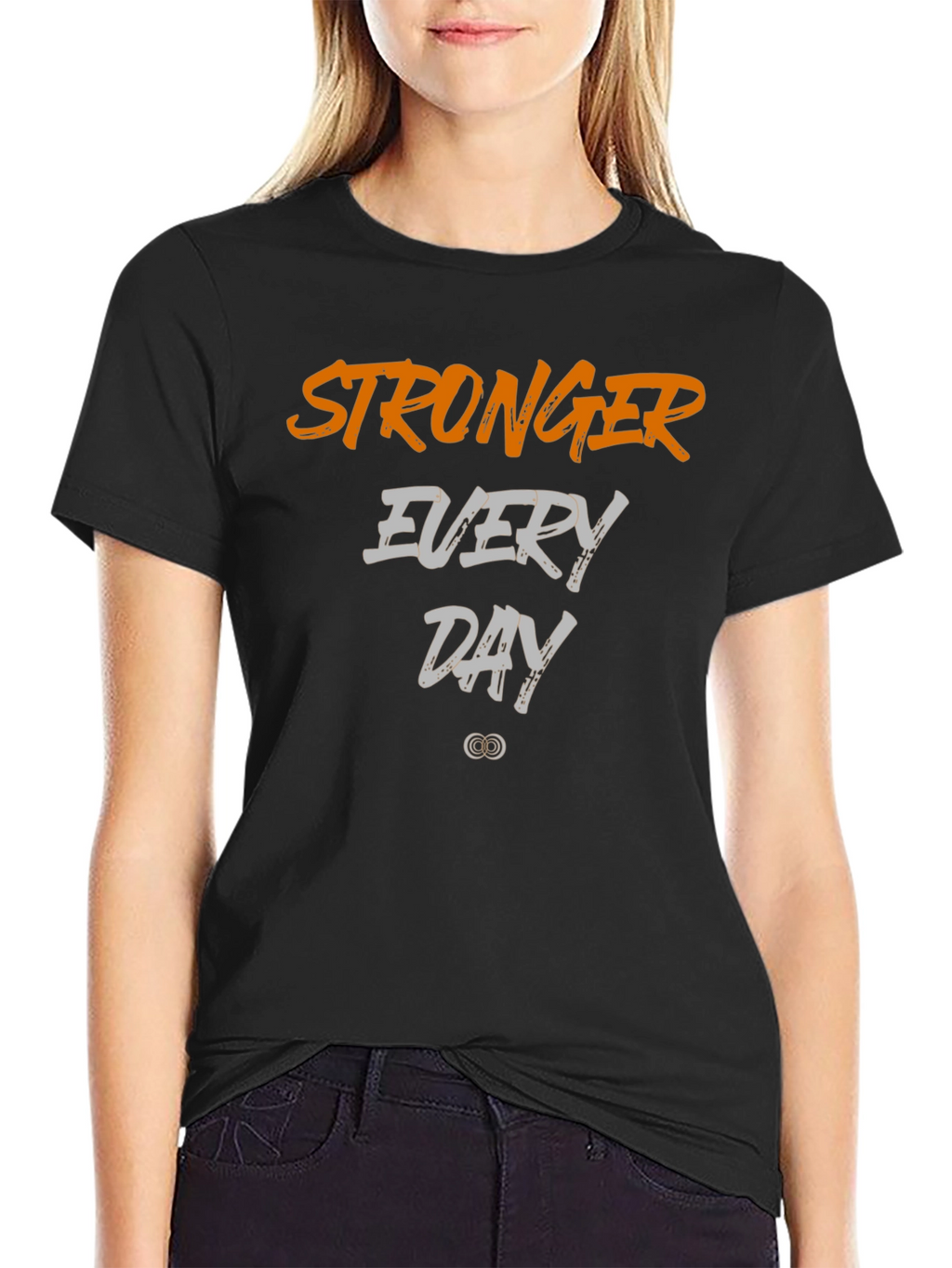 Stronger Every Day Graphic Tee - Black