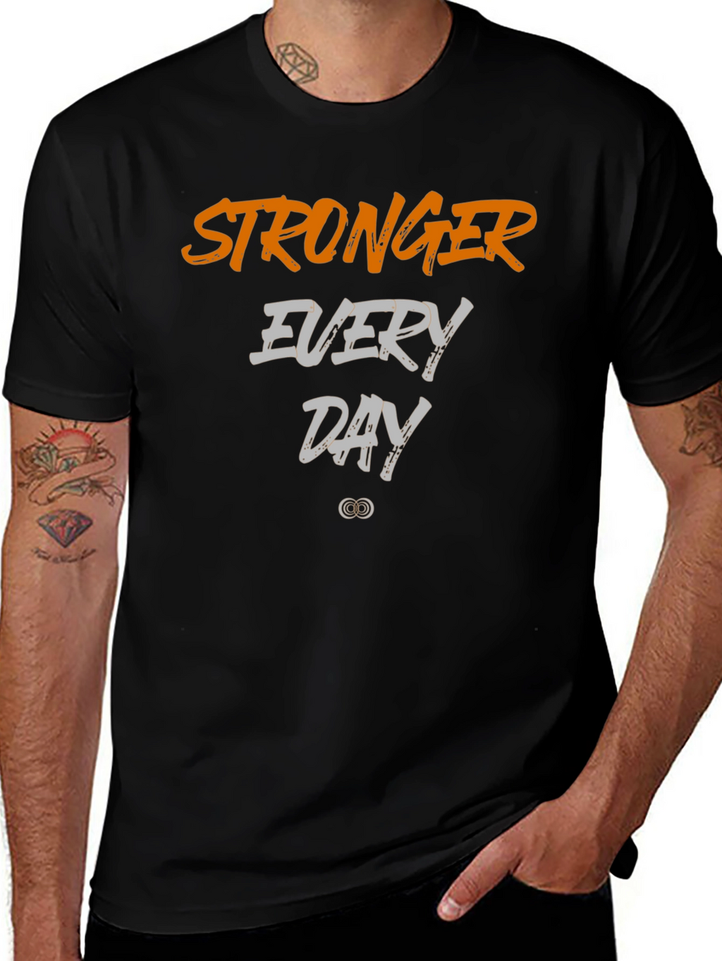 Stronger Every Day Graphic Tee - Black