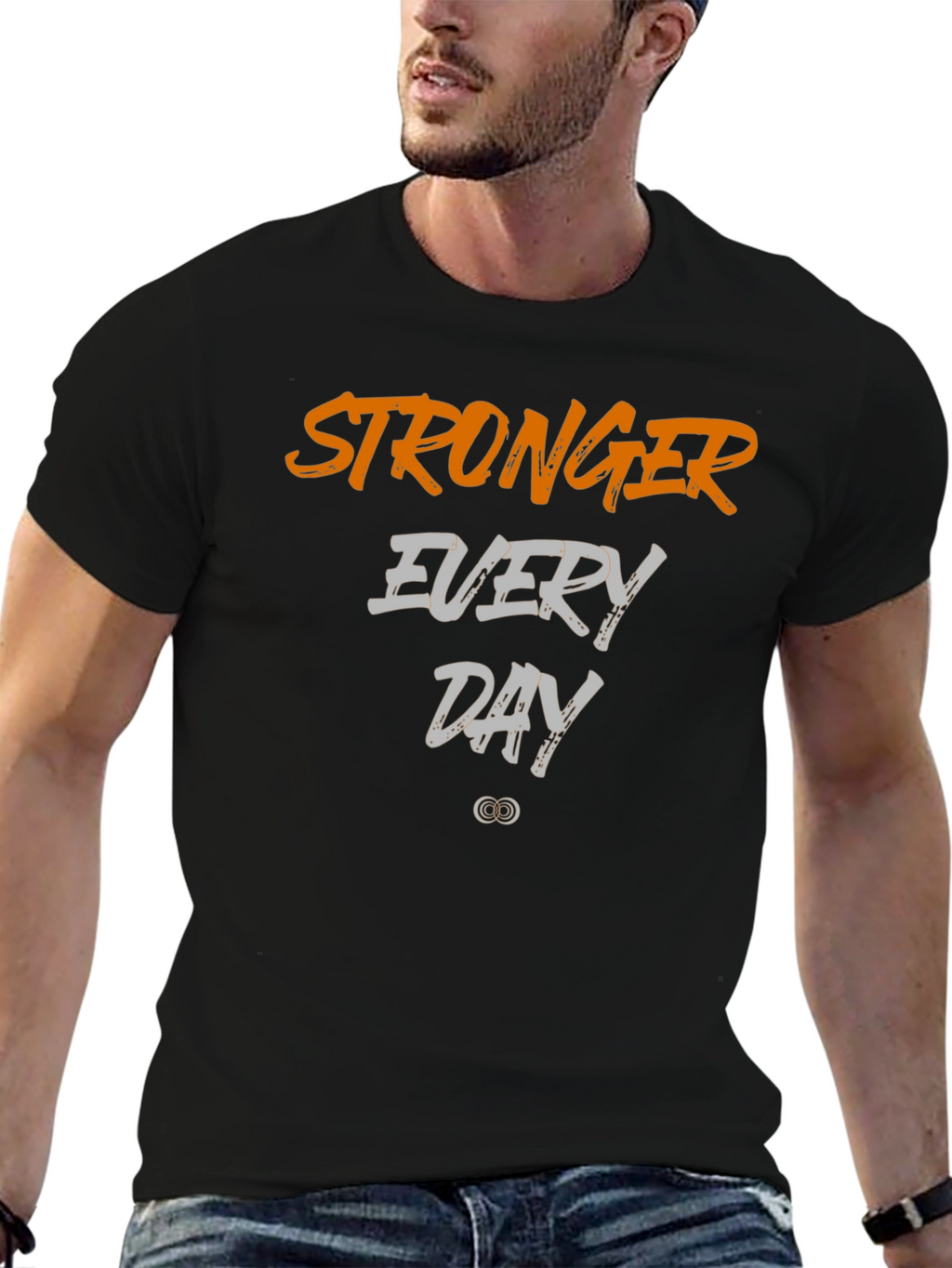Stronger Every Day Graphic Tee - Black