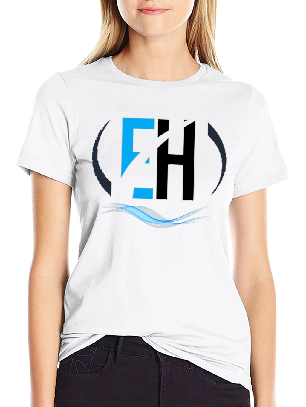 EH Logo Graphic Tee - Modern Black T-Shirt