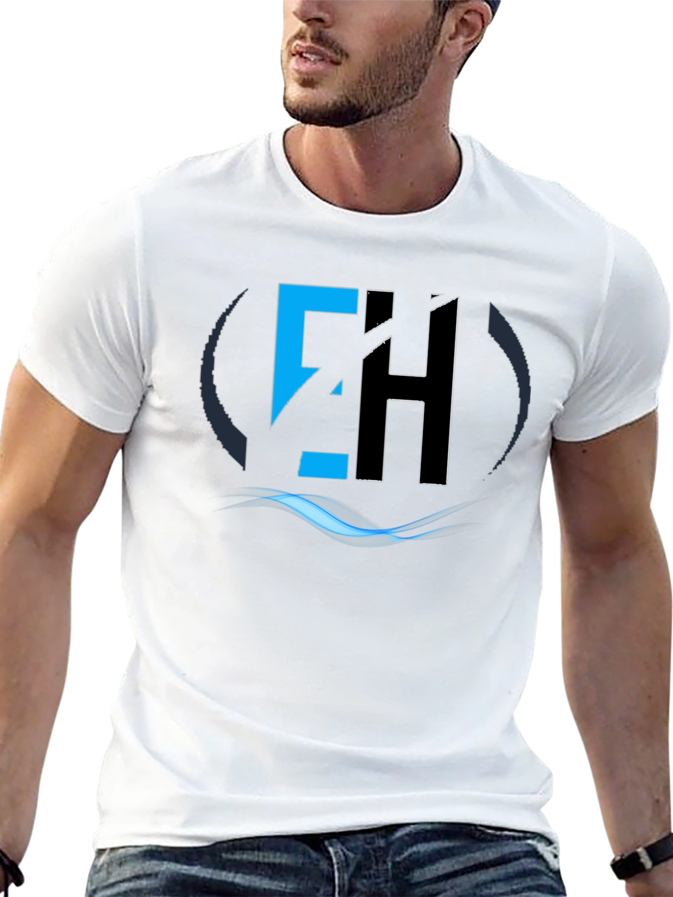 EH Logo Graphic Tee - Modern Black T-Shirt