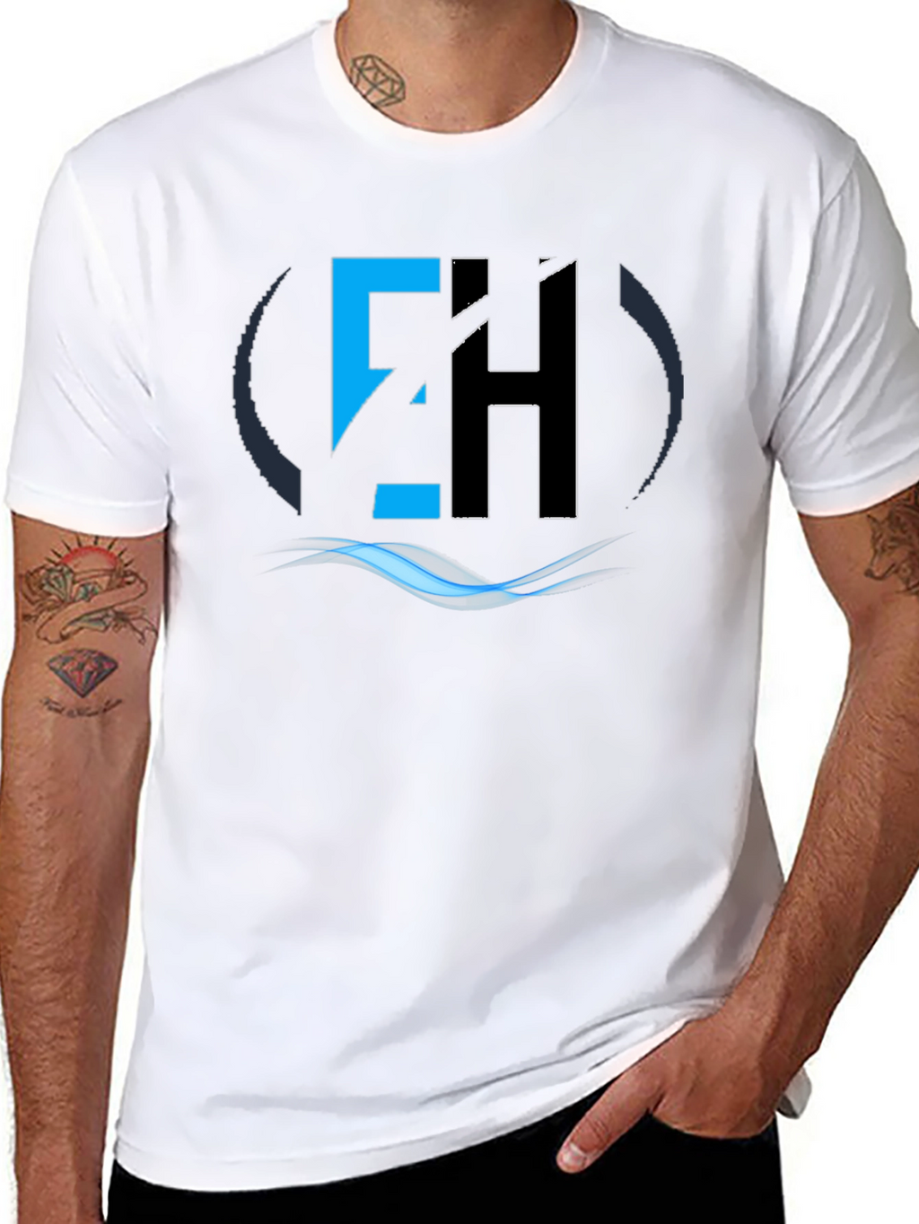 EH Logo Graphic Tee - Modern Black T-Shirt