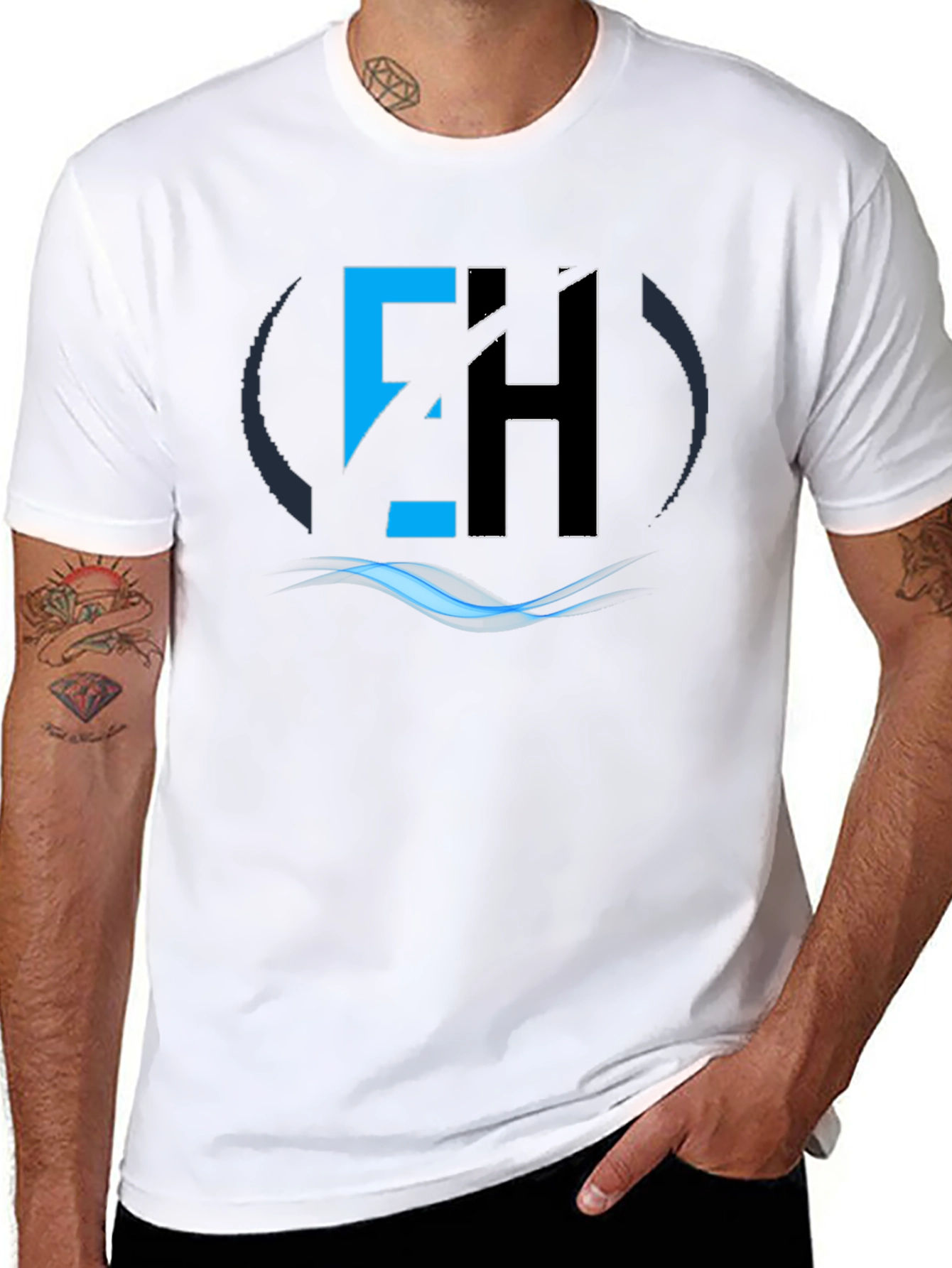 EH Logo Graphic Tee - Modern Black T-Shirt
