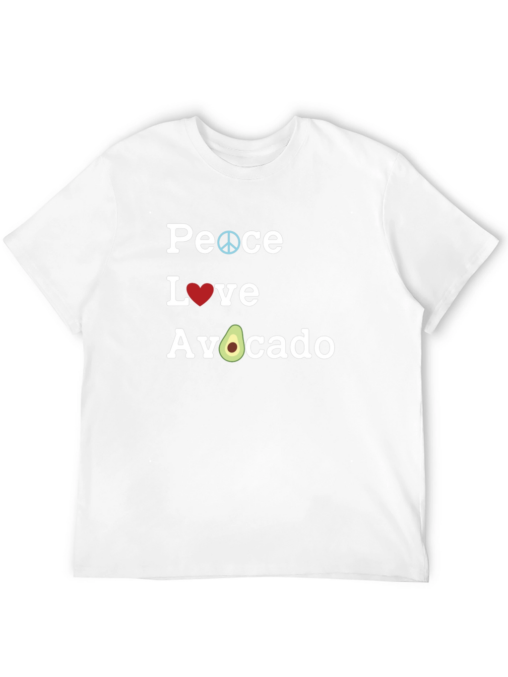 Peace Love Avocado Graphic Tee - Casual Comfort