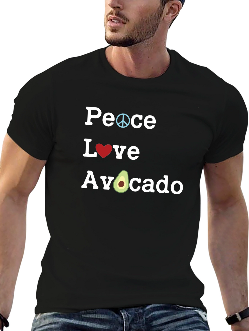 Peace Love Avocado Graphic Tee - Casual Comfort