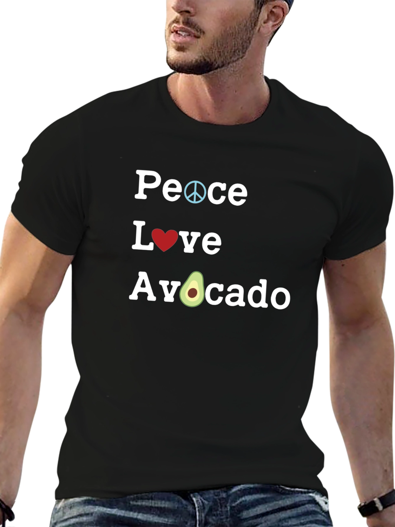 Peace Love Avocado Graphic Tee - Casual Comfort