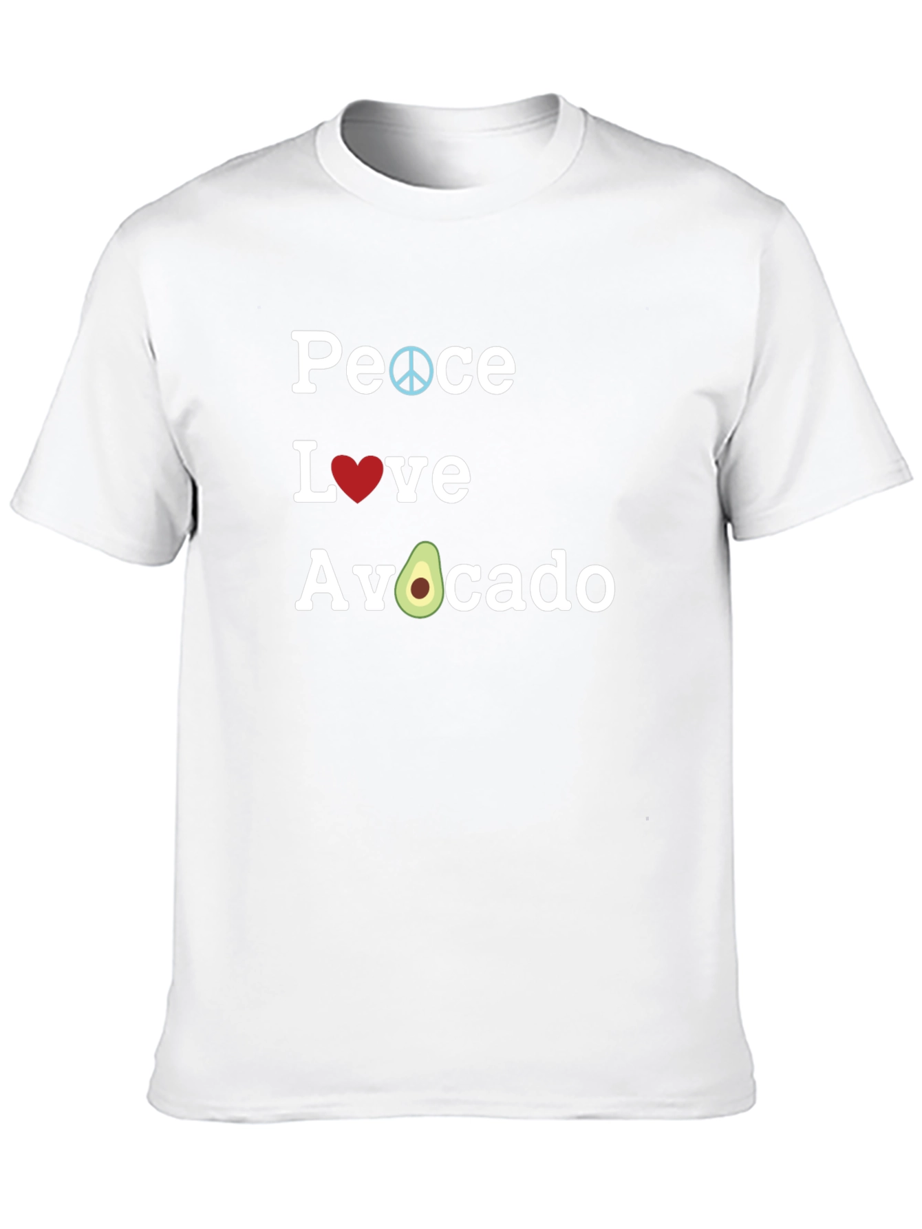 Peace Love Avocado Graphic Tee - Casual Comfort