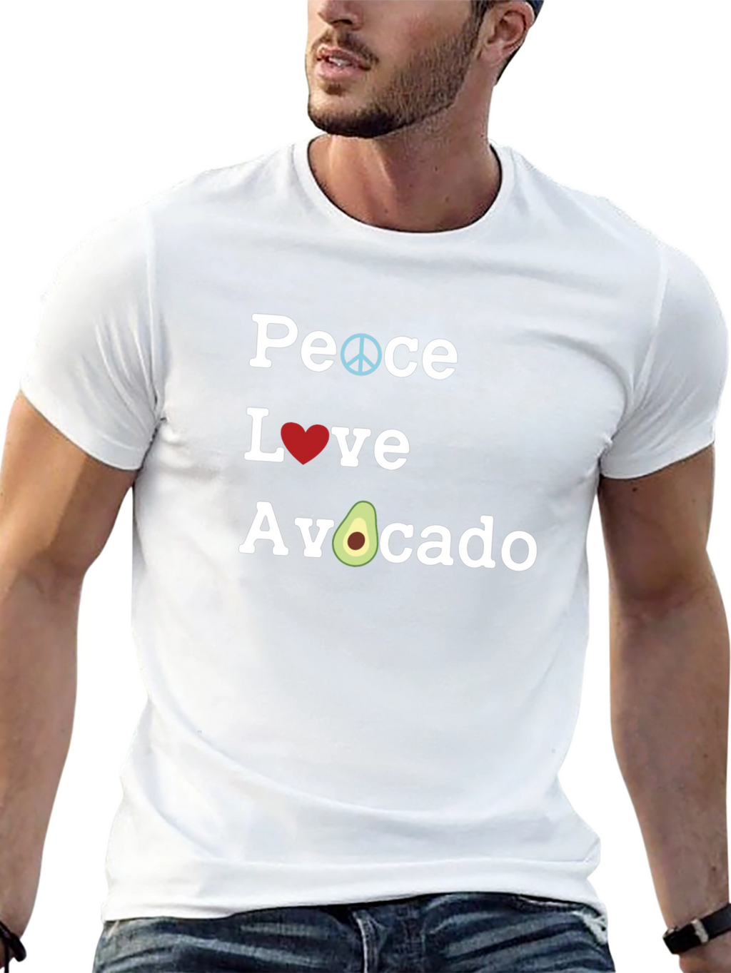 Peace Love Avocado Graphic Tee - Casual Comfort