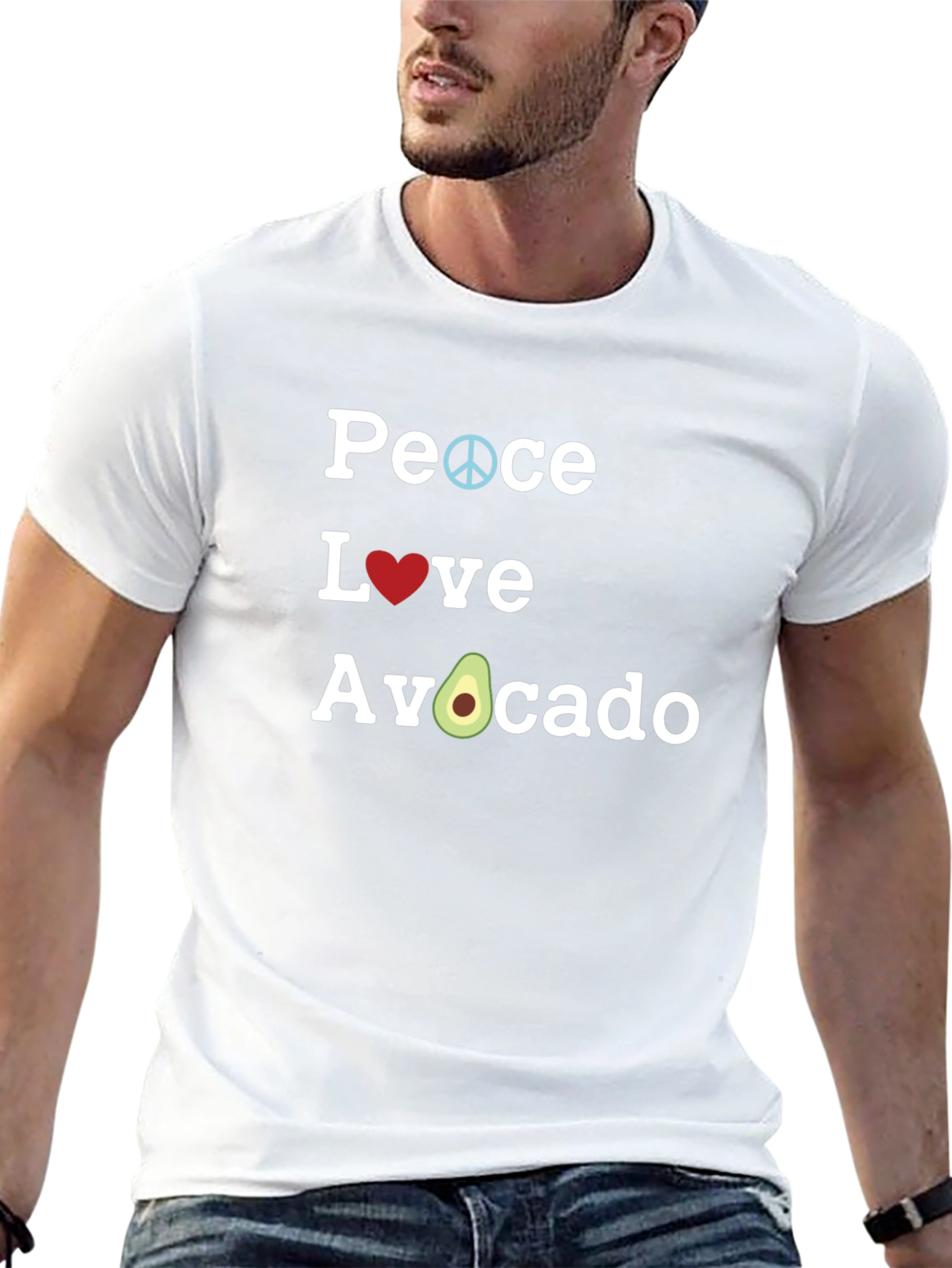 Peace Love Avocado Graphic Tee - Casual Comfort