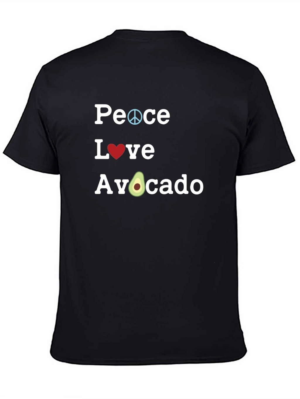 Peace Love Avocado Graphic Tee - Casual Comfort