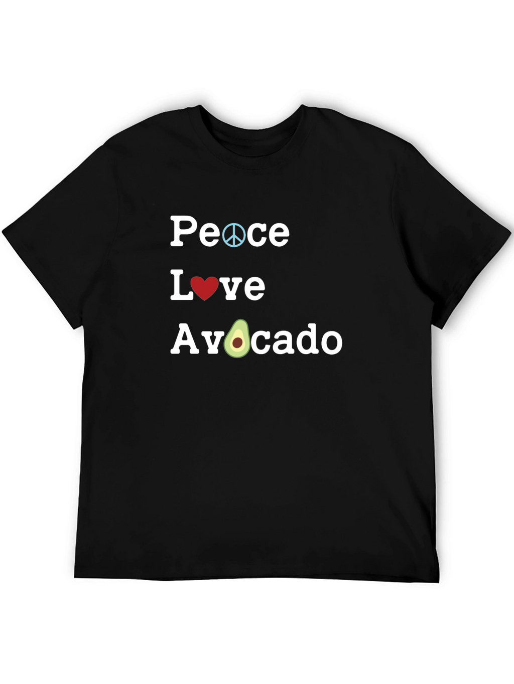 Peace Love Avocado Graphic Tee - Casual Comfort