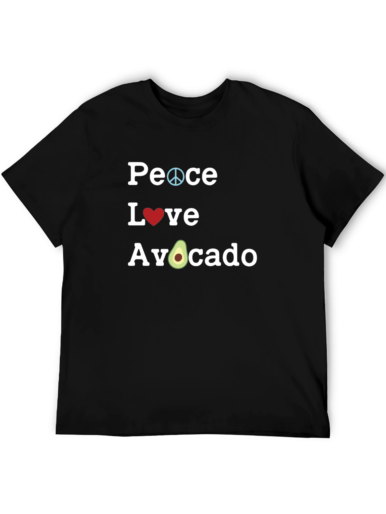 Peace Love Avocado Graphic Tee - Casual Comfort