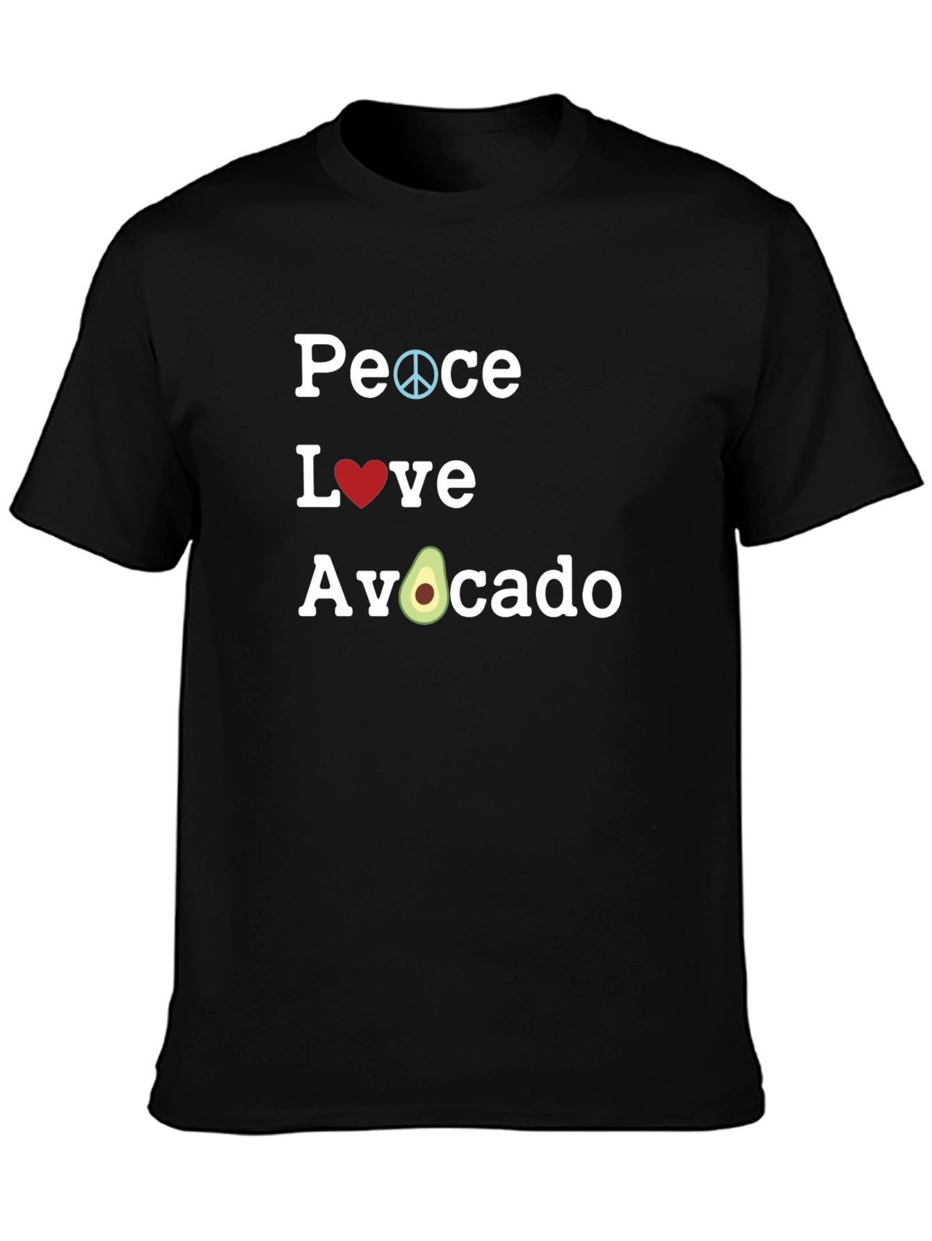 Peace Love Avocado Graphic Tee - Casual Comfort