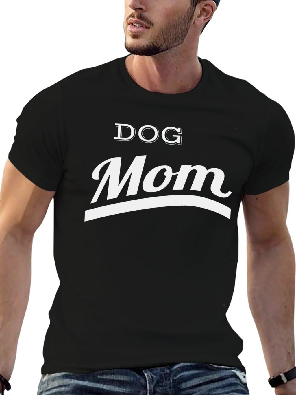 Dog Mom T-Shirt - Black Cotton Tee