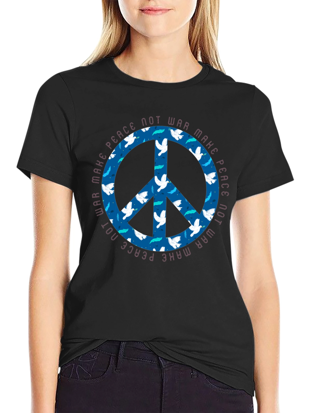 Peace Dove Graphic T-Shirt - Make Peace Not War