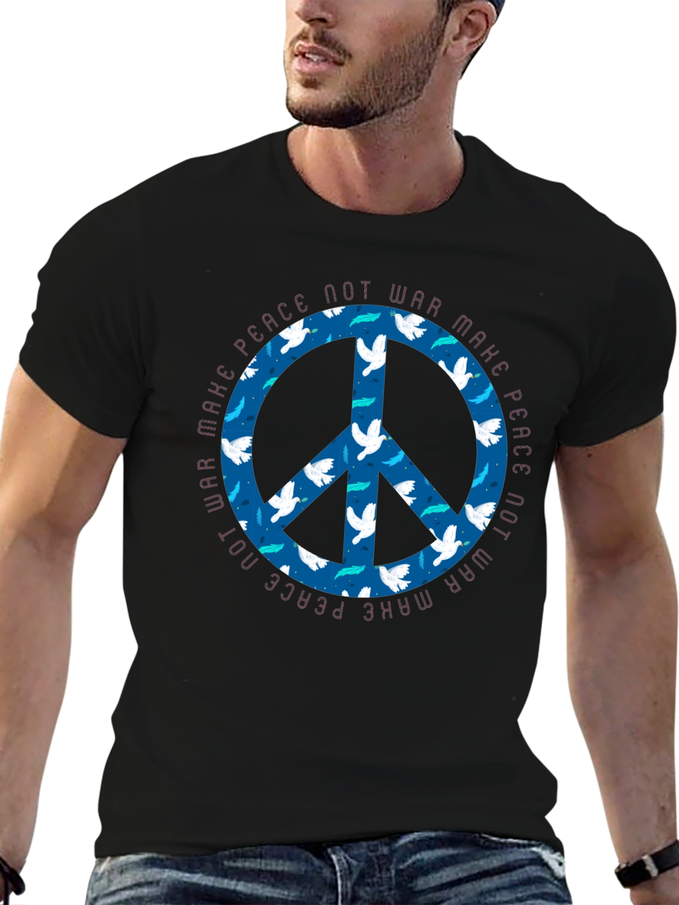 Peace Dove Graphic T-Shirt - Make Peace Not War