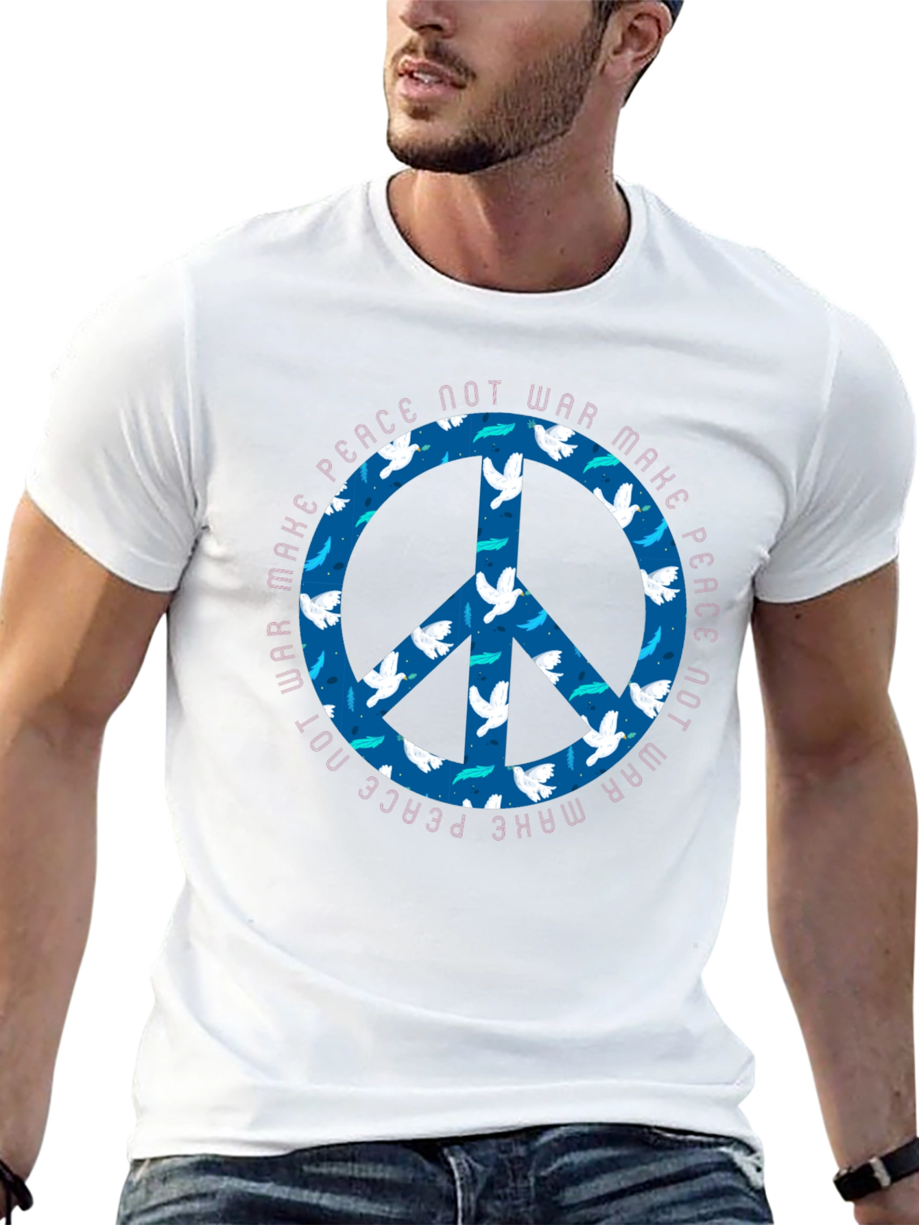 Peace Dove Graphic T-Shirt - Make Peace Not War