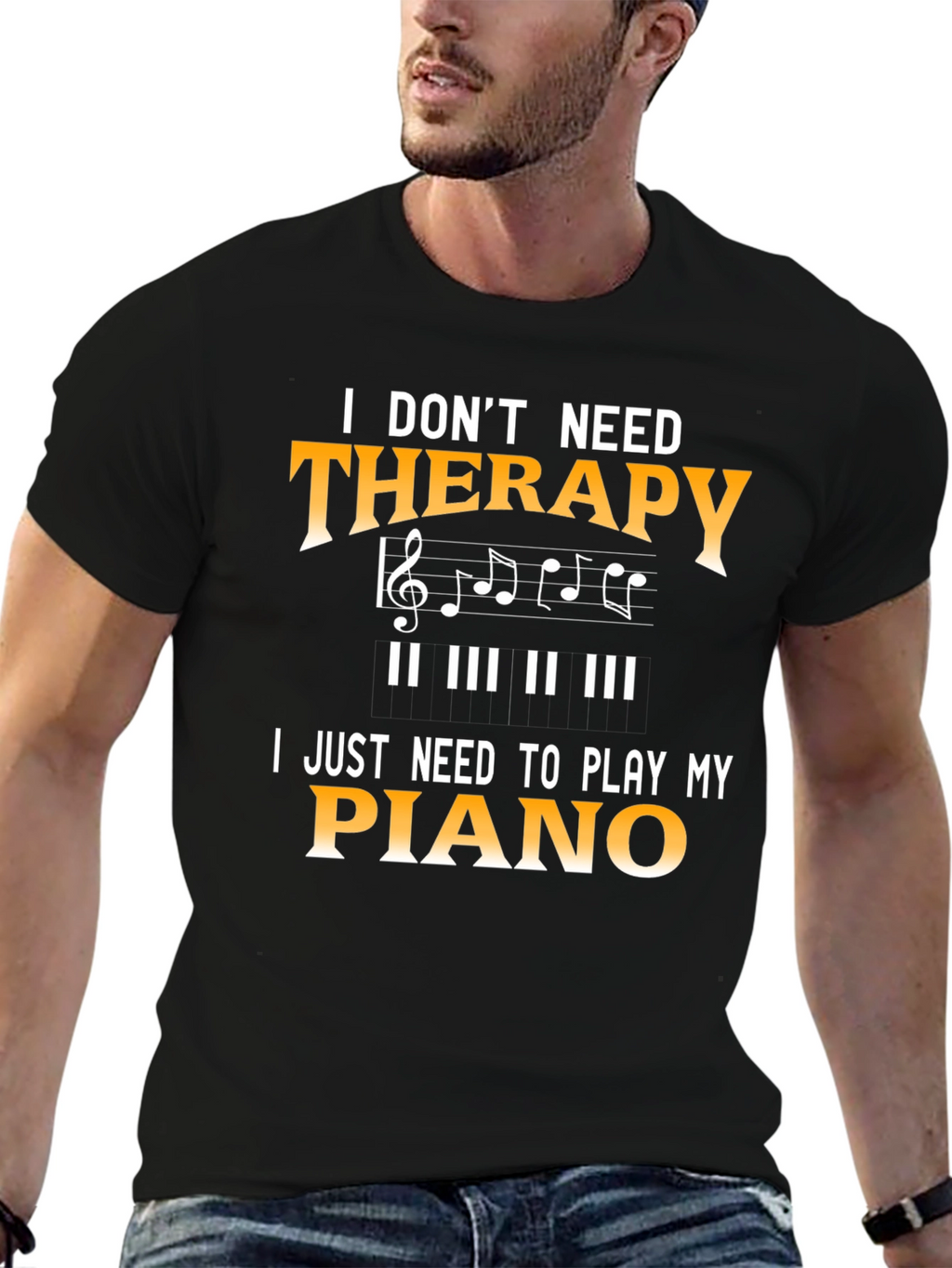 Piano Therapy Graphic T-Shirt