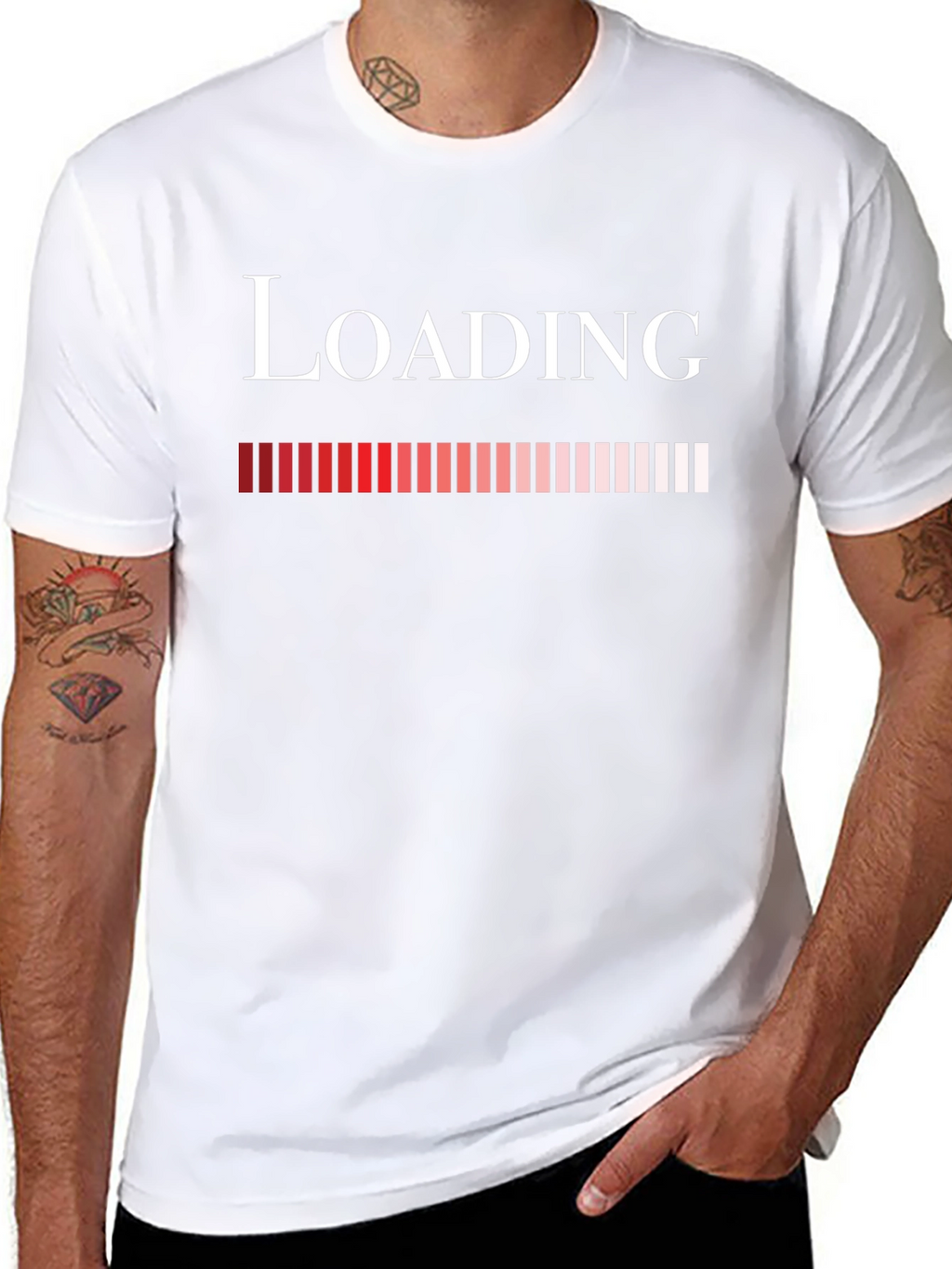 Loading Bar Graphic Tee - Fun Geek T-Shirt