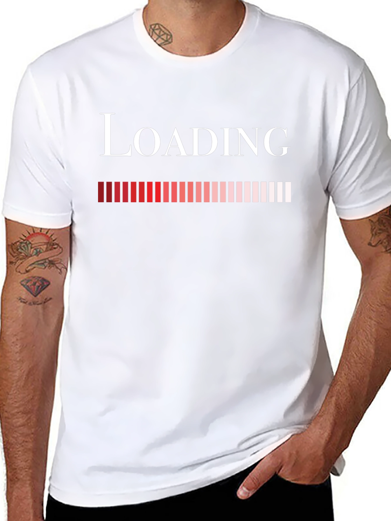 Loading Bar Graphic Tee - Fun Geek T-Shirt