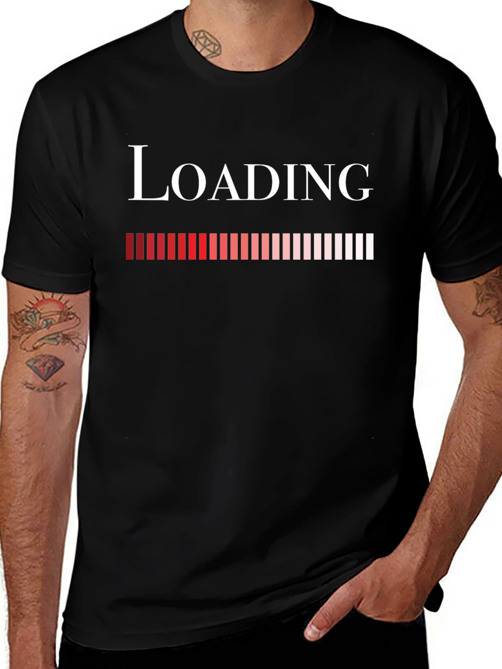 Loading Bar Graphic Tee - Fun Geek T-Shirt