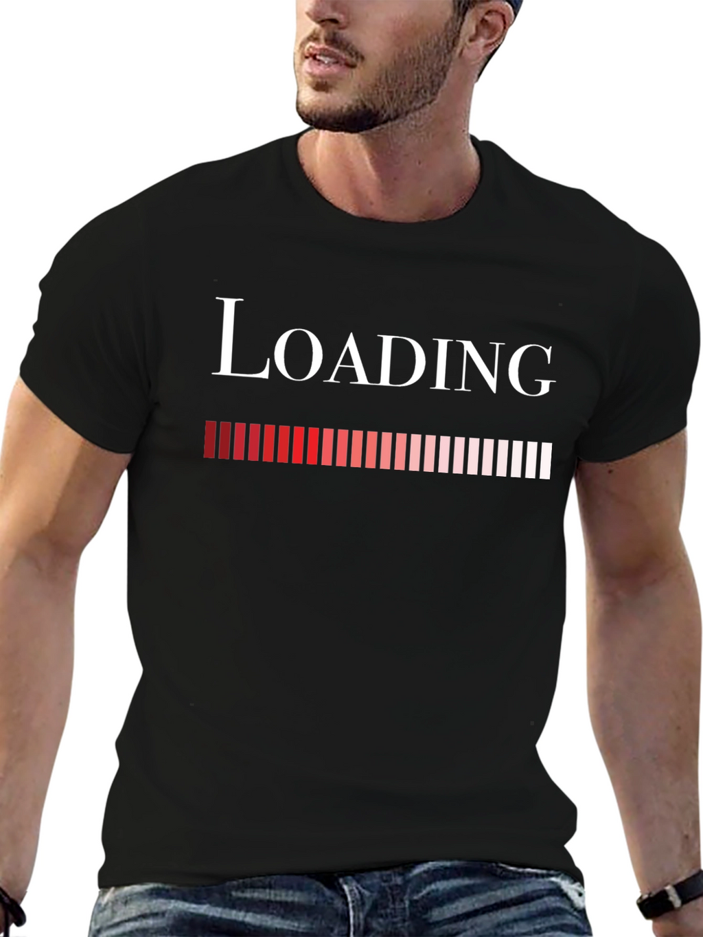 Loading Bar Graphic Tee - Fun Geek T-Shirt