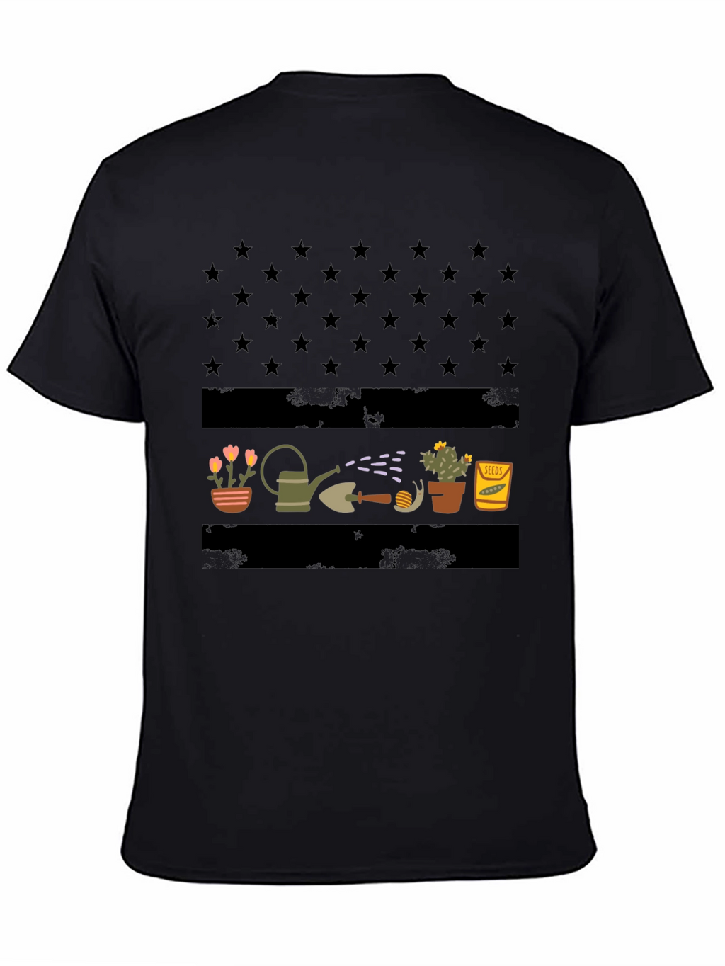 Gardening Lovers Tee: Stars & Garden Tools