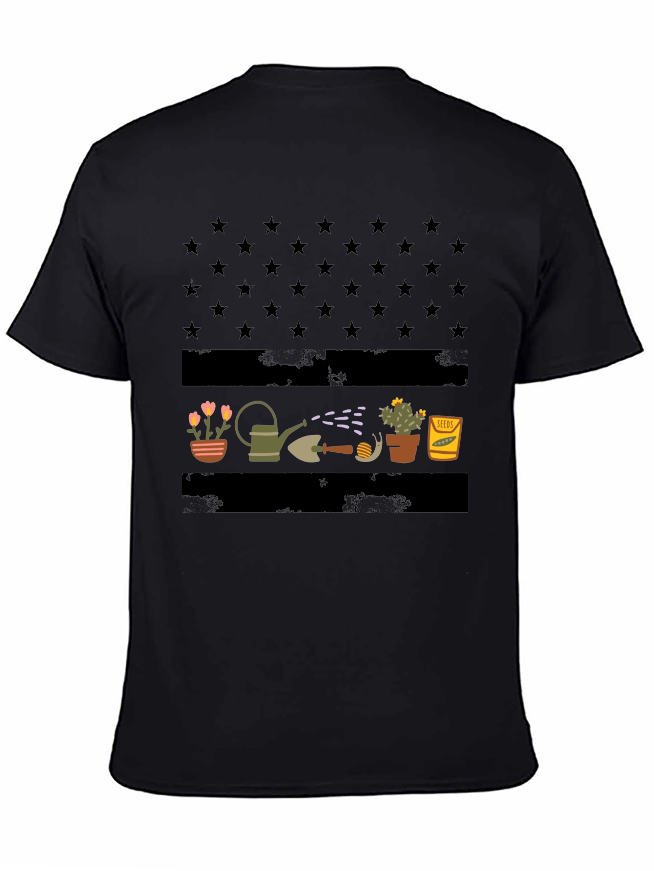 Gardening Lovers Tee: Stars & Garden Tools