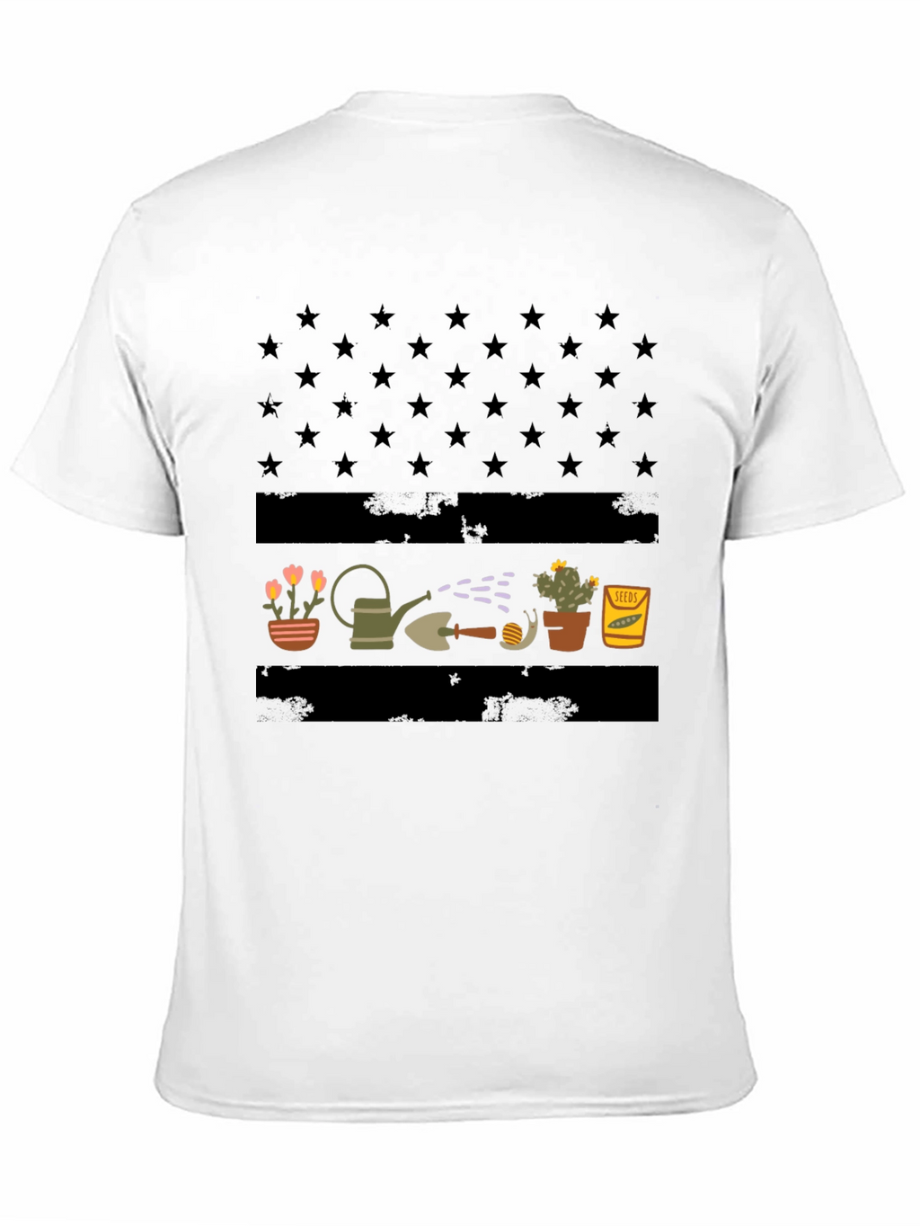 Gardening Lovers Tee: Stars & Garden Tools