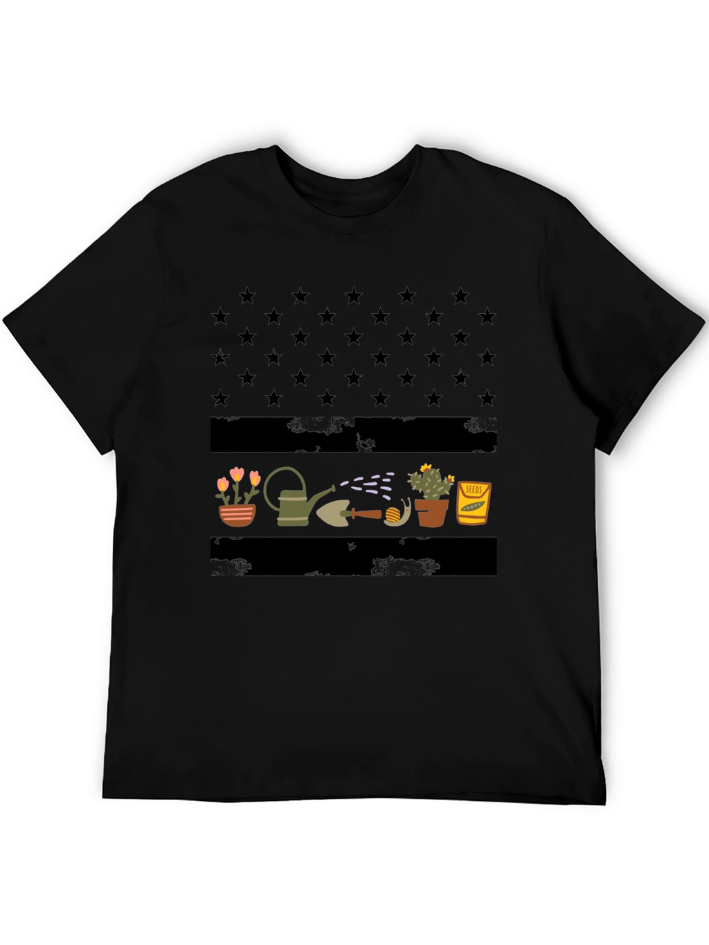Gardening Lovers Tee: Stars & Garden Tools