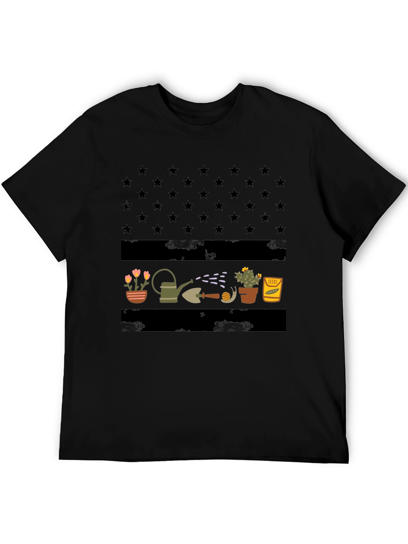Gardening Lovers Tee: Stars & Garden Tools
