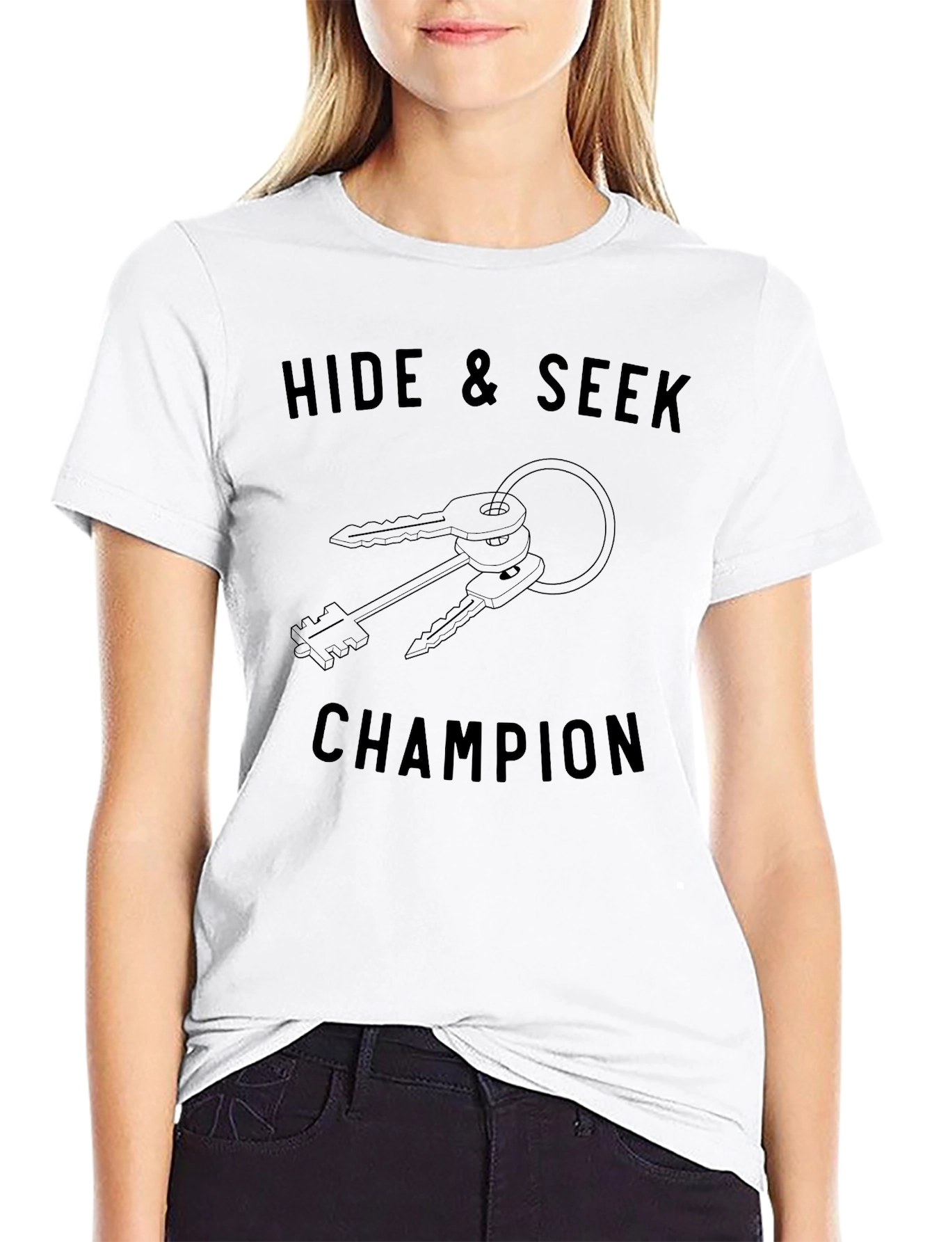 Hide & Seek Champion Black Graphic T-Shirt