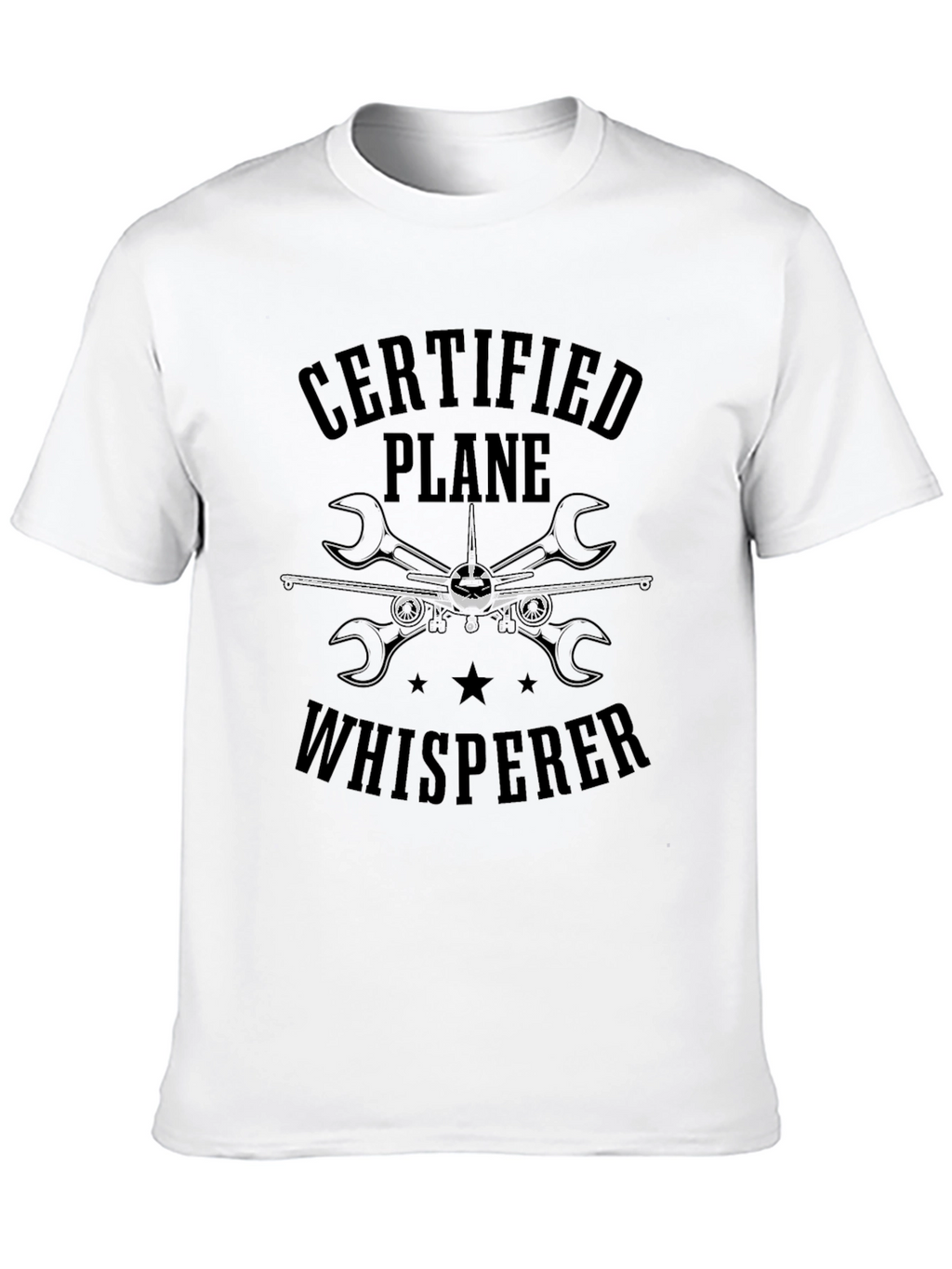 Certified Plane Whisperer Black T-Shirt