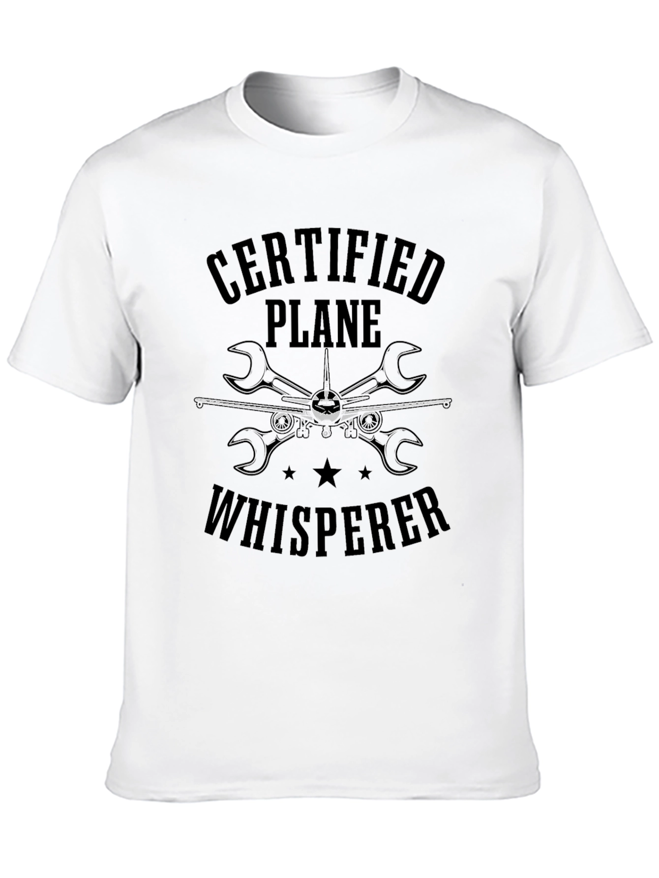 Certified Plane Whisperer Black T-Shirt
