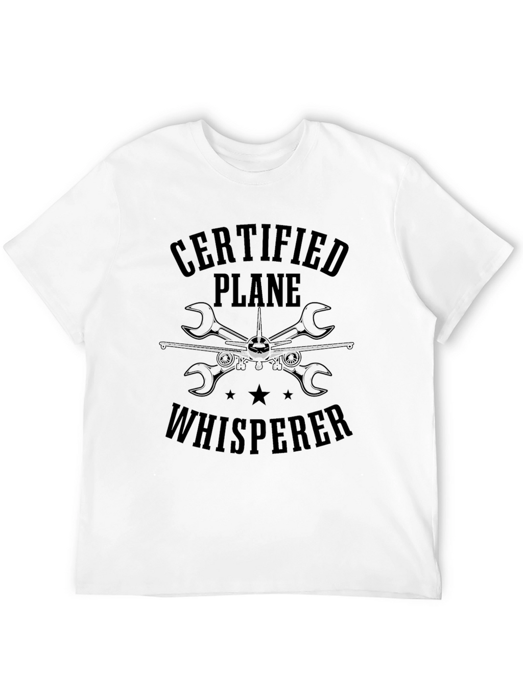 Certified Plane Whisperer Black T-Shirt