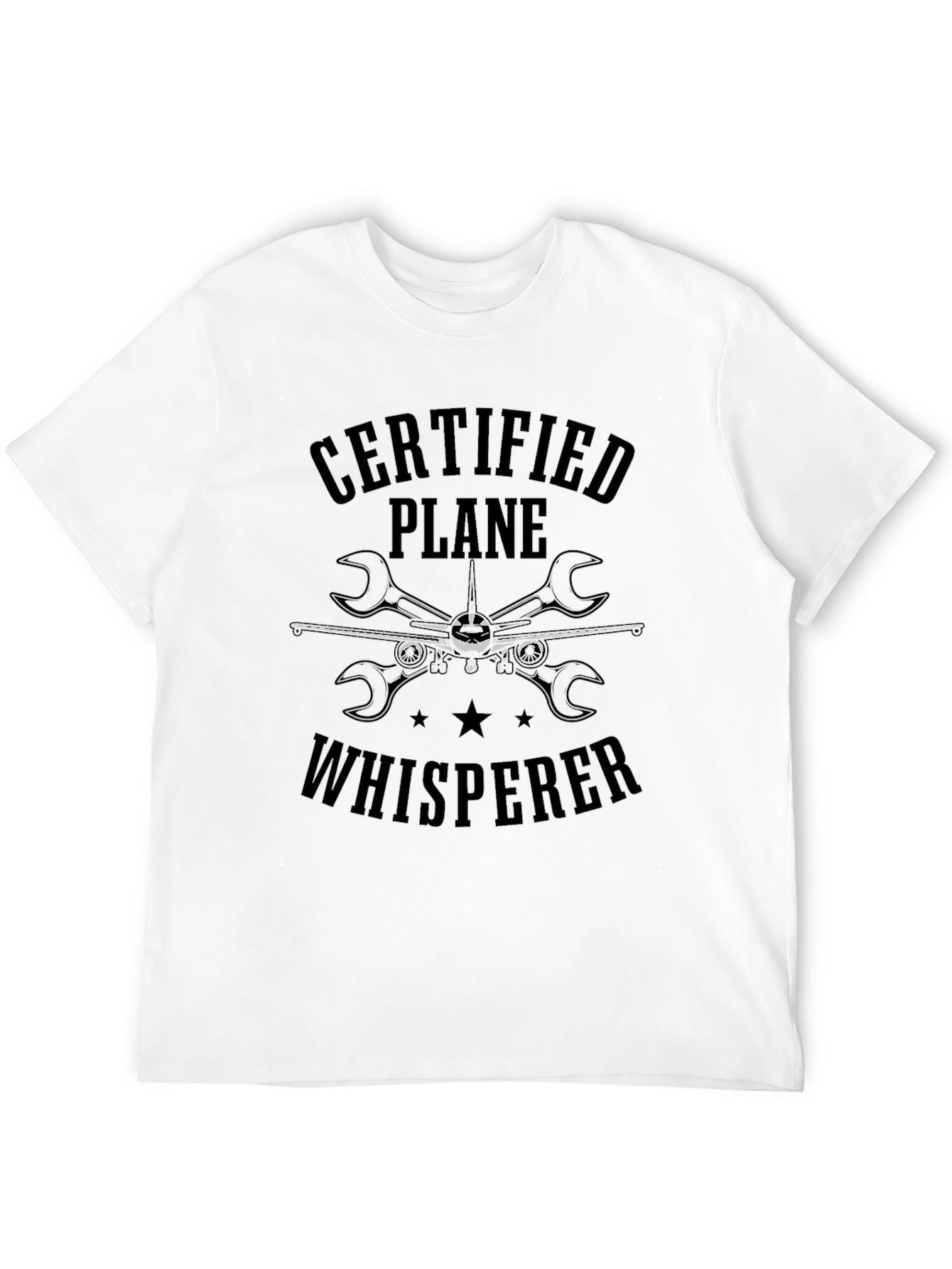 Certified Plane Whisperer Black T-Shirt