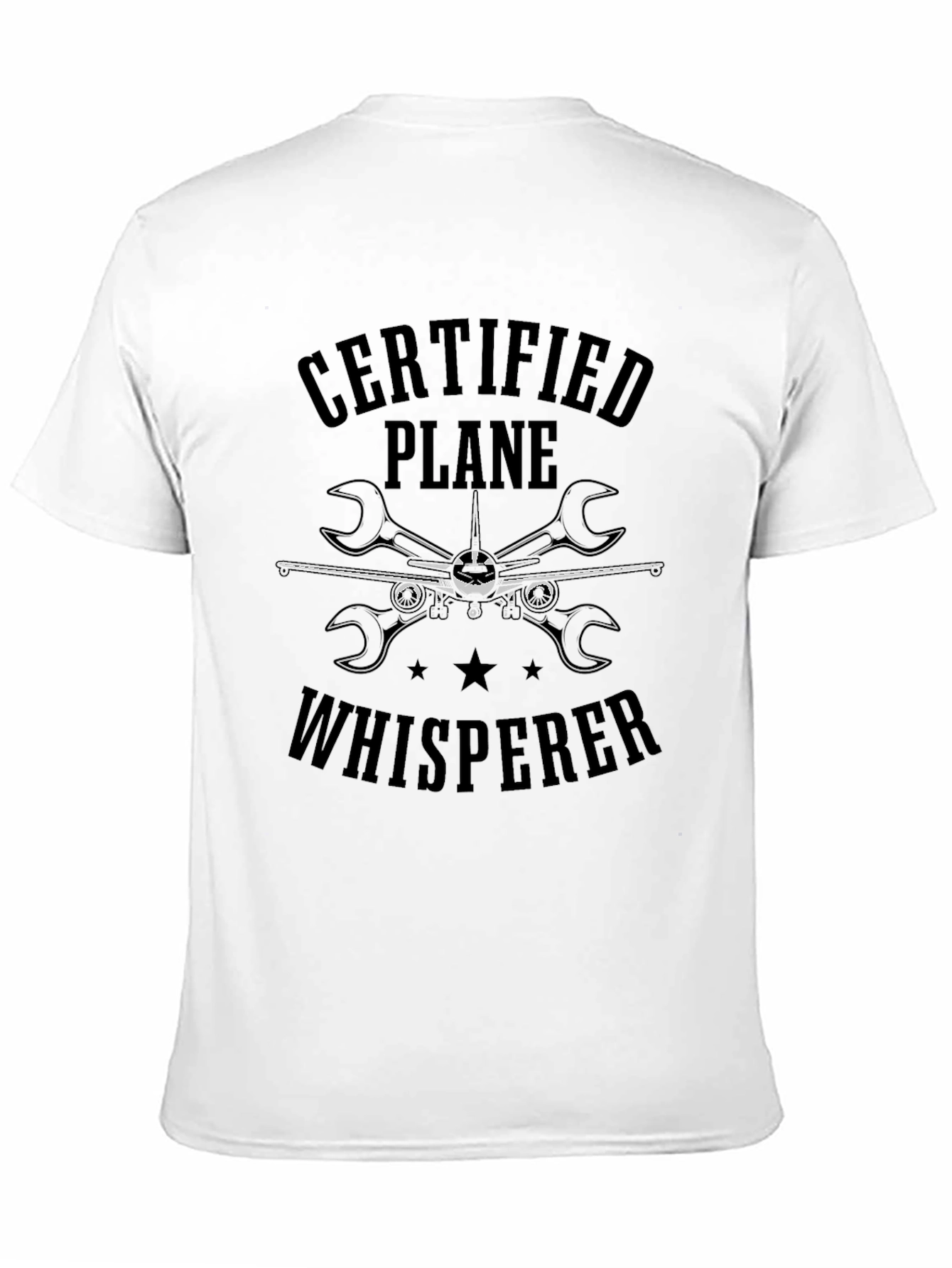 Certified Plane Whisperer Black T-Shirt