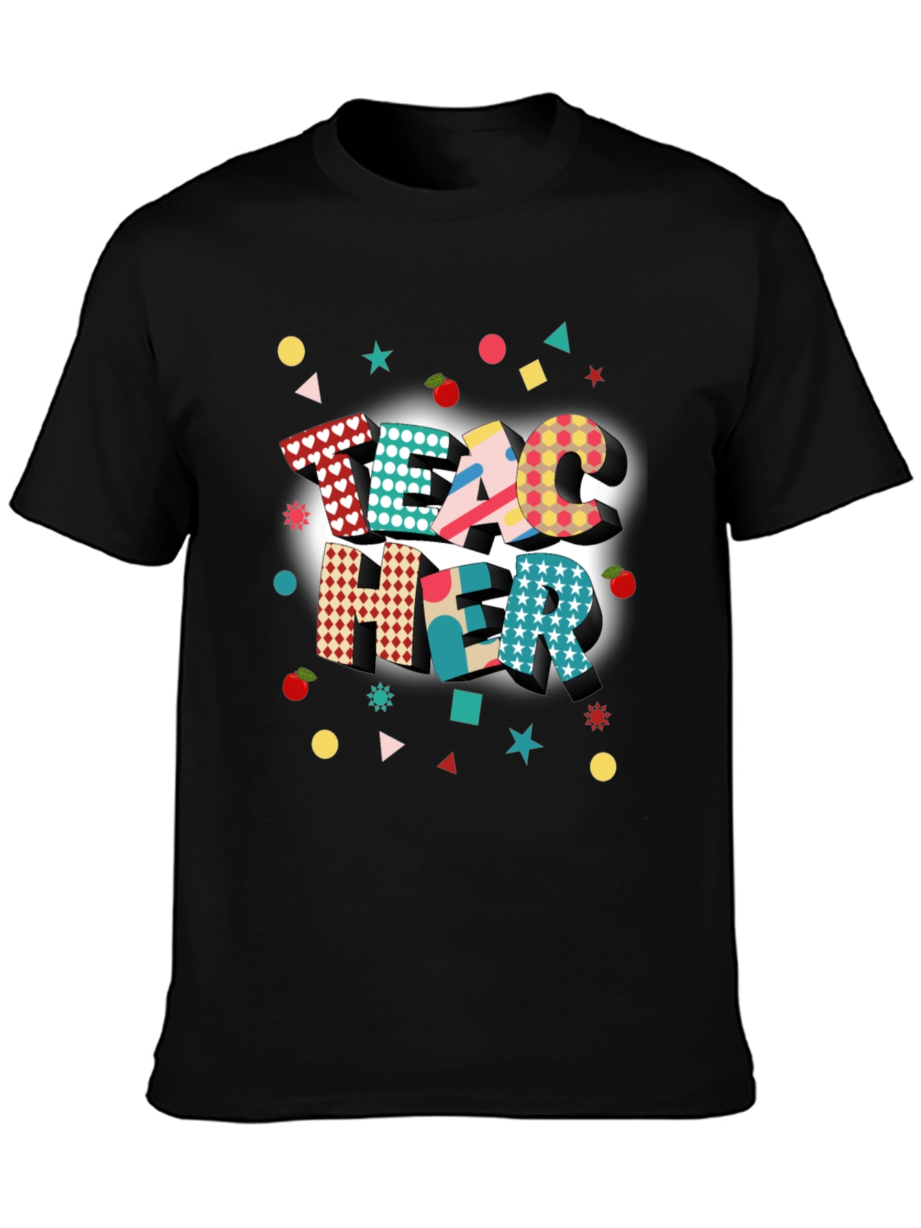Teacher Graphic Tee - Colorful Design