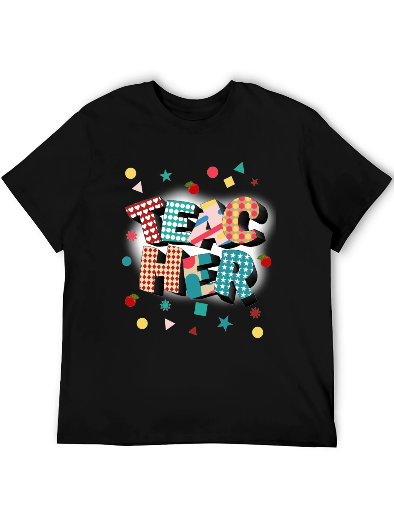 Teacher Graphic Tee - Colorful Design
