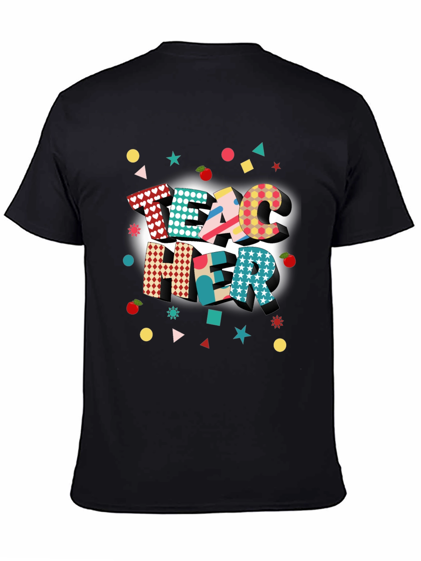 Teacher Graphic Tee - Colorful Design